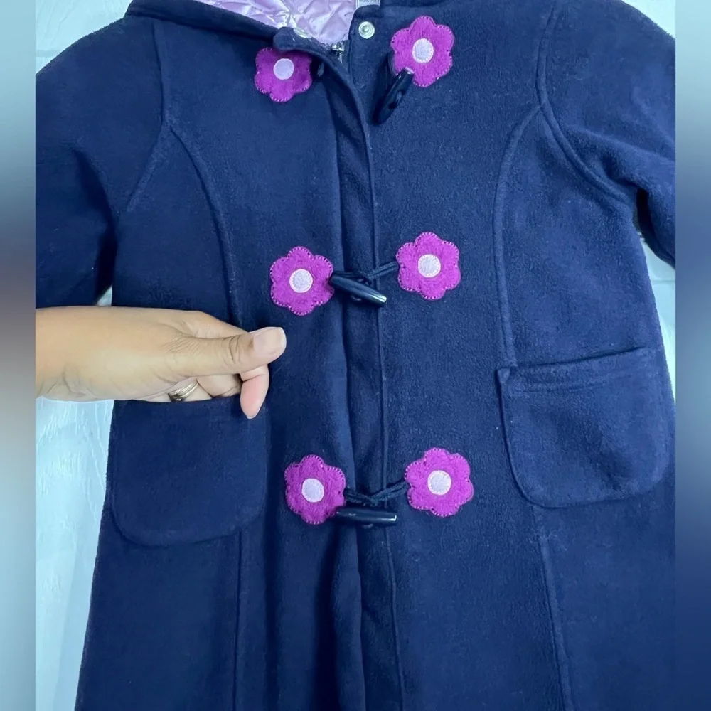 Gymboree Girls Pink Pea Coat -Triple Button Front closure - Sz. medium (4 Years)